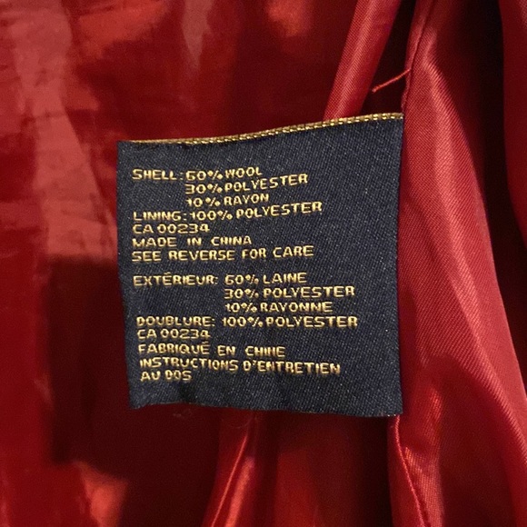 Double-Breasted London Fog Wool Trench Coat - Picture 4 of 6